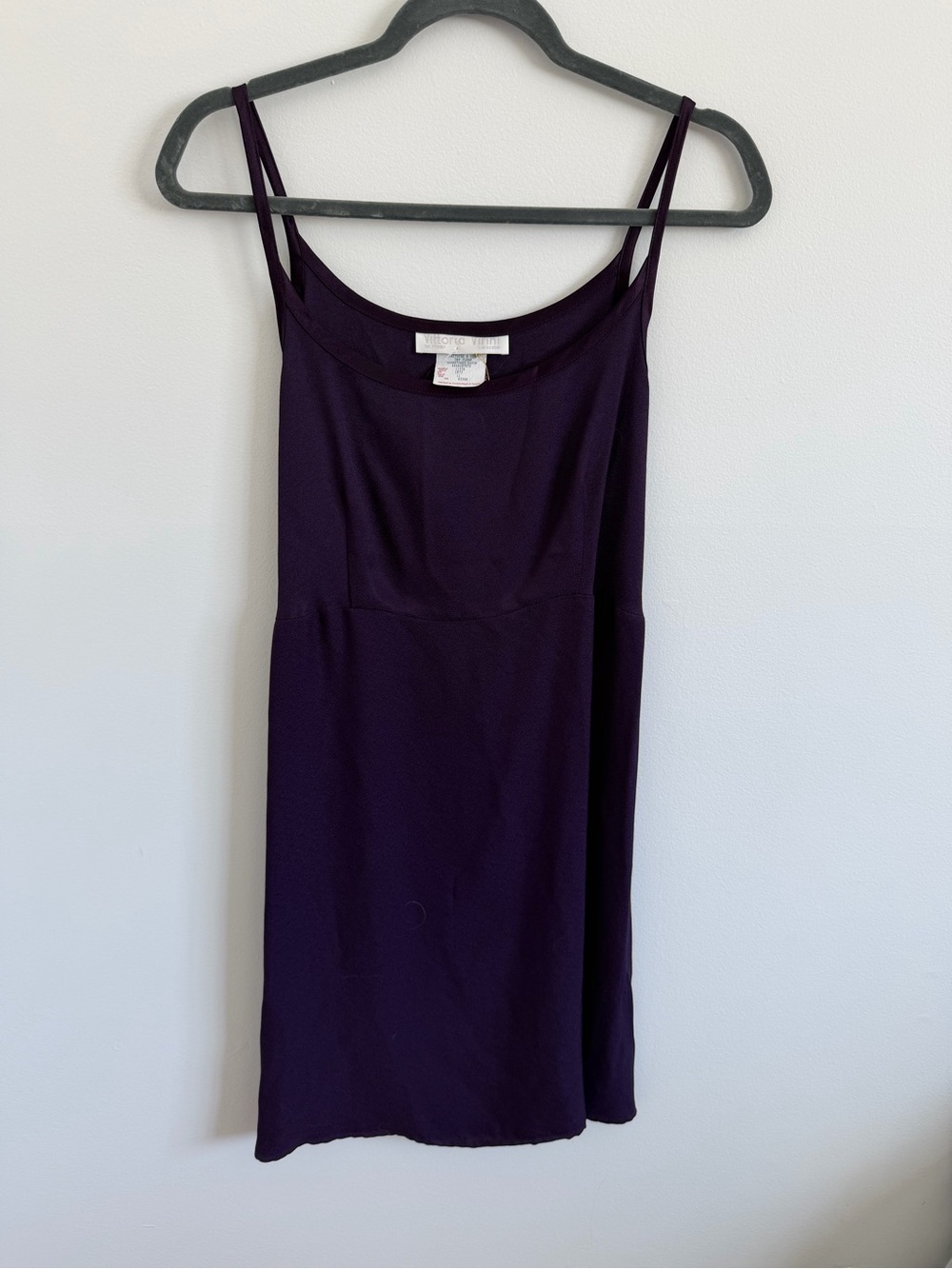 Double-Strap Camisole Dress in Deep Plum
